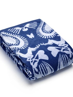 Love Stories Dark Blue Beach Towel