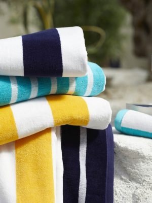 Constance Dark Blue Beach Towel - Image 2