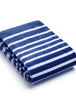 Ambre Dark Blue Beach Towel
